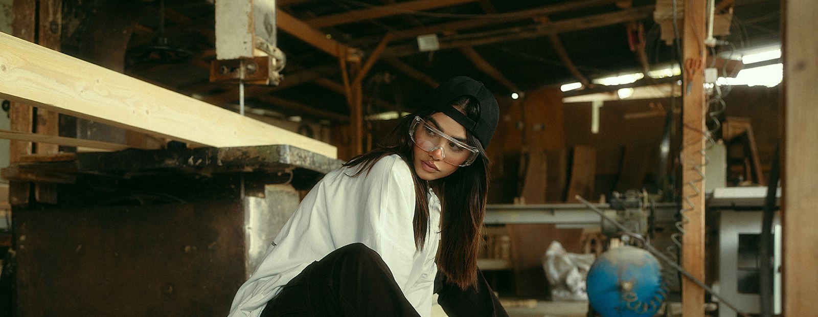 Sarah in her workshop